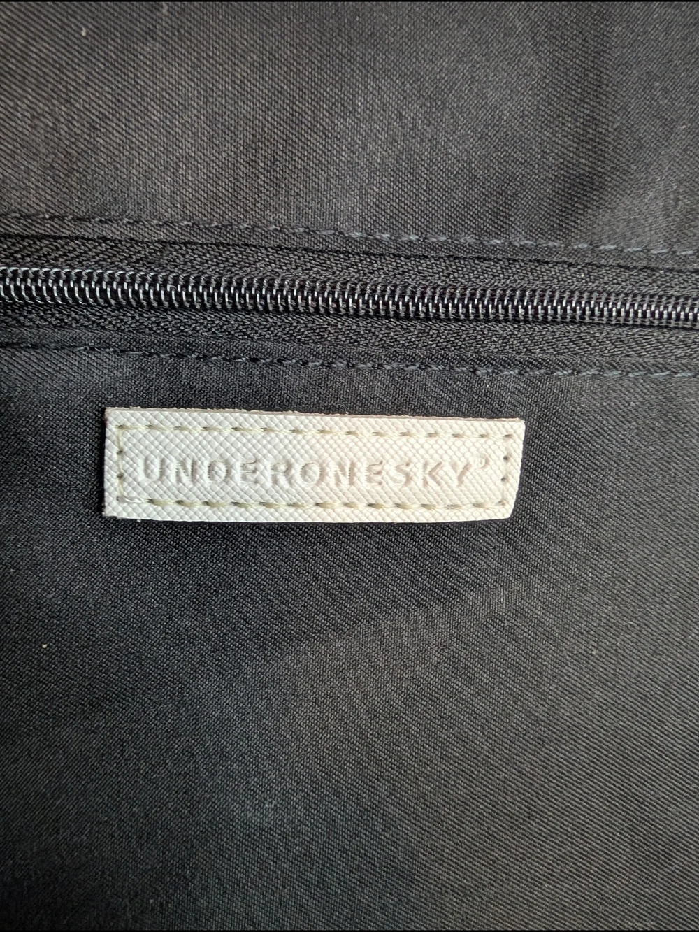 Underonesky Striped 3 Zipper Cosmetic Make Up Case with Rainbow Trim, Used Once